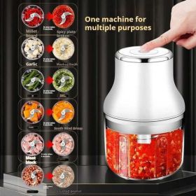 Electric garlic chopper vegetable chopper meat grinder kitchen childrens food processing machine kitchen tools M240830