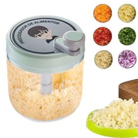 400ML Garlic Chopper Manual Meat Mincer Hand Press Crusher For Kitchen Tool Food Vegetable Grinder Onion Chili Cutter Masher 251202