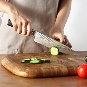 kniDamascus Pattern Steel Chef's Knife