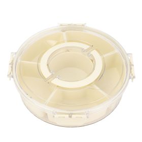 360Â° Rotating Divider Tray 6 Compartments Compact Sealed Snack Tray Divided Serving Tray For Road Trips Picnics Large 10 X 31cm / 3.94 X 12.2in