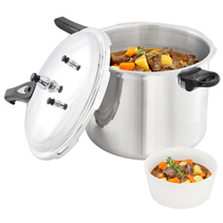 MegaChef 11.5 Quart Induction and Stovetop Pressure Cooker with Steamer