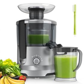 Centrifugal Juicer, 500-watt Juicer, Equipped With A 2-inch Feed Opening And Trays For Vegetables And Fruits, Featuring 3-speed Rapid Juicing Function