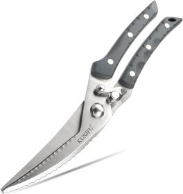 Poultry Shears, All Purpose Heavy Duty Kitchen Scissors For Food Turkey Meat Chicken Herbs, Cooking Scissors Utensils, Kitchen Gadgets Gray