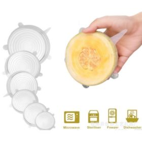 6-piece stretch siliconecover (Option: White-145mm)