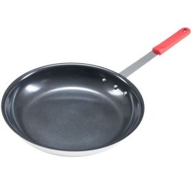 Ceramic Nonstick Egg Pan, Aluminum Frying Pan With Stainless Steel Base, Oven Safe, Dishwasher Safe Skillet (Option: Red 12IN)